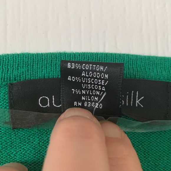 NWT AUGUST SILK Colorblock Stripes Long Sleeves Cotton Blend Sweater Size M - Picture 4 of 12